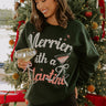 Merrier With A Martini Graphic Fleece Sweatshirt Image - 1