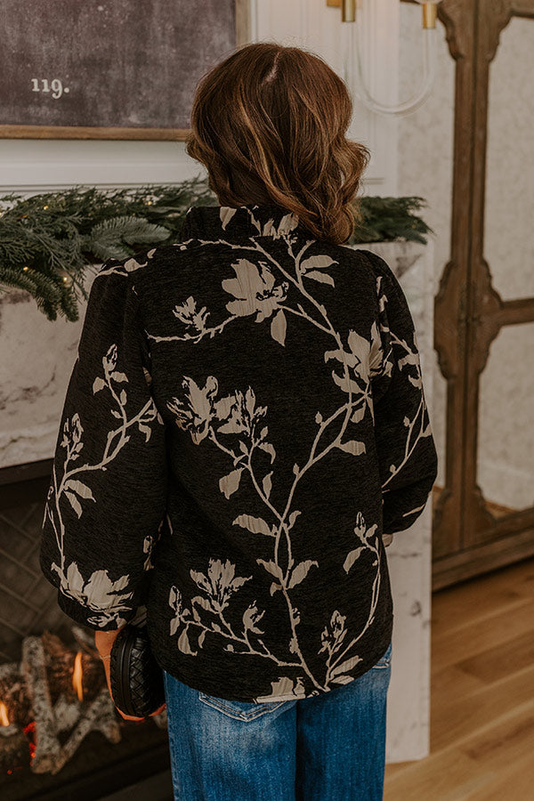 Poetic Muse Floral Jacquard Top Image - 3