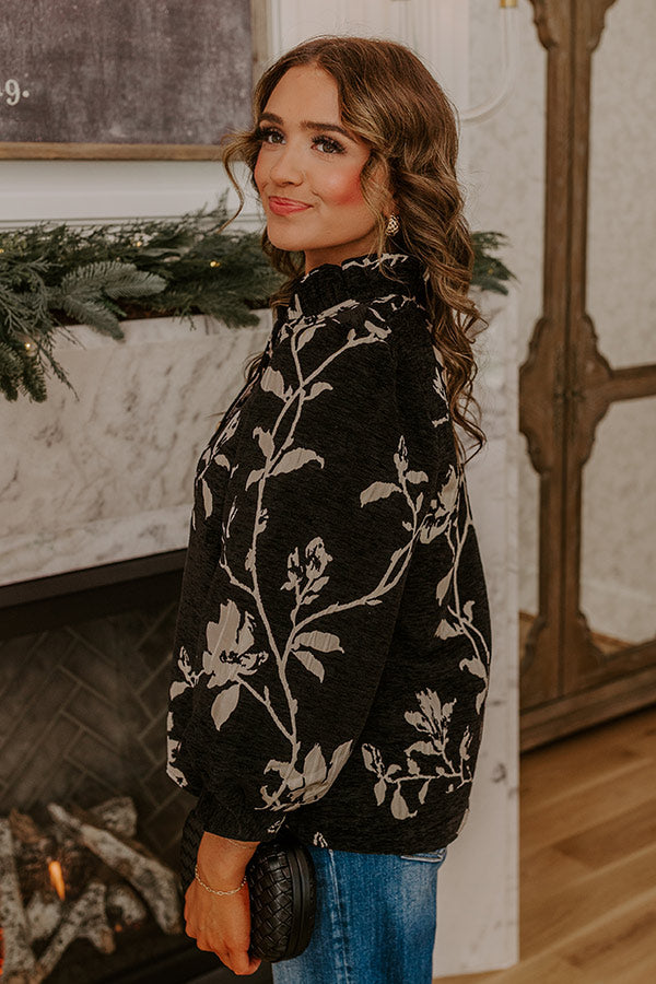 Poetic Muse Floral Jacquard Top Image - 4