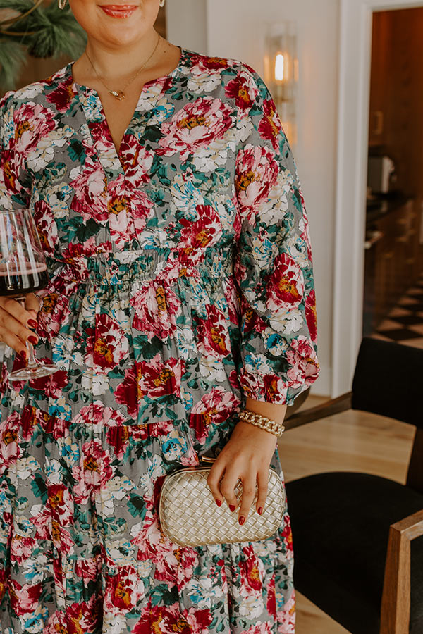 Sweet Meadow Floral Midi Dress Curves Image - 5