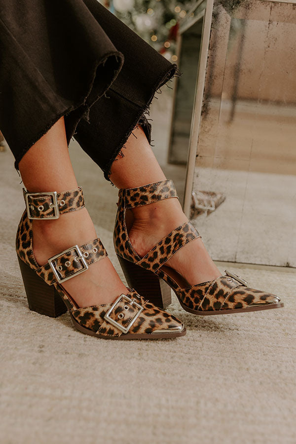 The Charlotte Faux Leather Heel in Leopard Image - 1