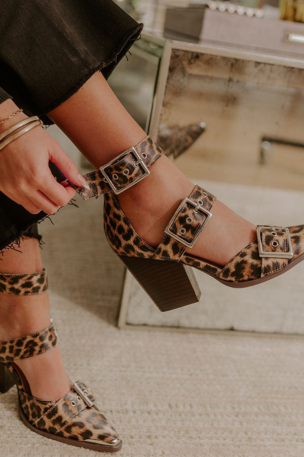 The Charlotte Faux Leather Heel in Leopard Image - 2