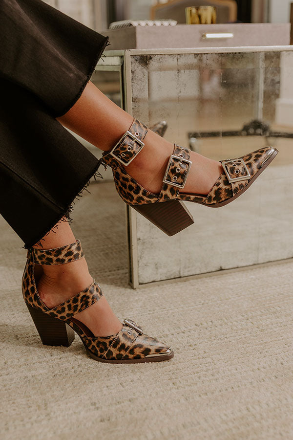 The Charlotte Faux Leather Heel in Leopard Image - 3