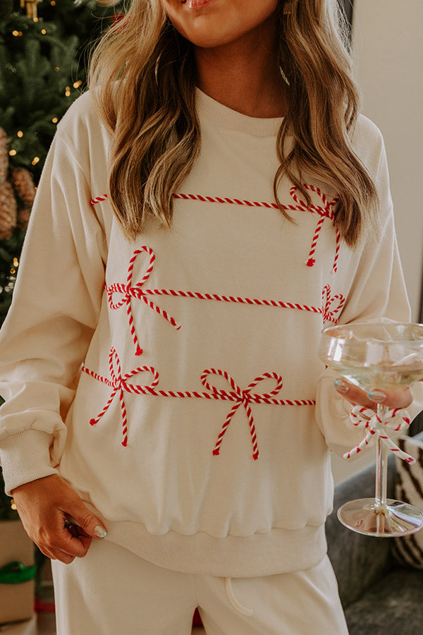 Candy Cane Cutie Embroidered Sweatshirt Image - 4