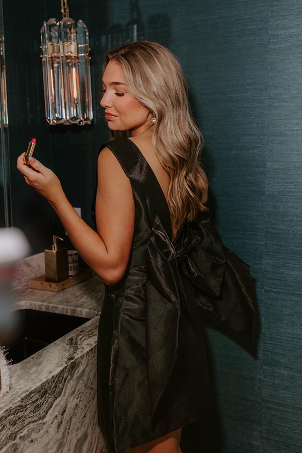 Cocktail Ready Satin Mini Dress Image - 1