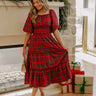 Plaid Kisses Midi Dress Image - 1