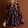 Sweet Petals and Wine Babydoll Mini Dress Image - 1