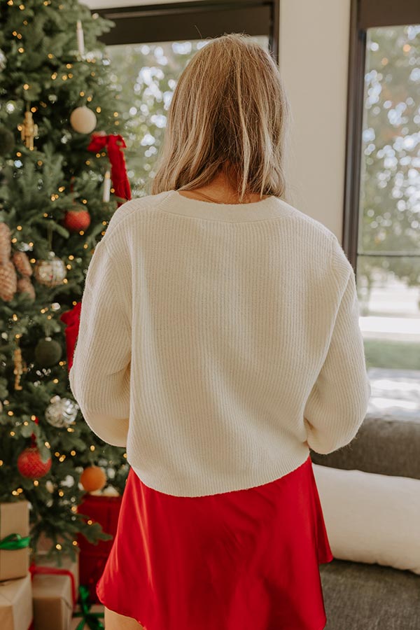 Graceful Ease Knit Sweater in Cream Image - 5