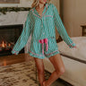 Merry And Bright Satin Pajama Top Image - 1