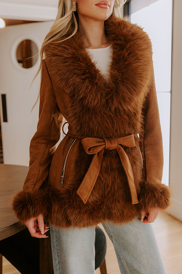 Weekend in London Faux Suede Coat Image - 2