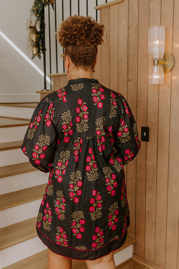 Dinner Party Chic Floral Mini Dress Curves Image - 5