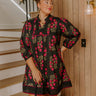 Dinner Party Chic Floral Mini Dress Curves Image - 1
