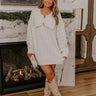 Cozy Feels Pointelle Knit Sweater Mini Dress in Cream Image - 1