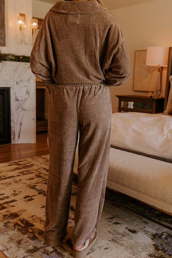 Warm Welcome High Waist Chenille Knit Pants in Mocha Image - 4