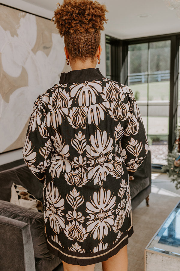 Twilight Grove Floral Mini Dress in Black Curves Image - 4