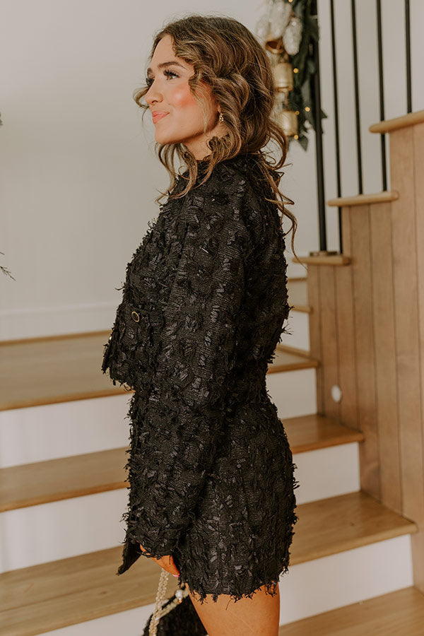 Uptown Views Tweed Jacket in Black Image - 3