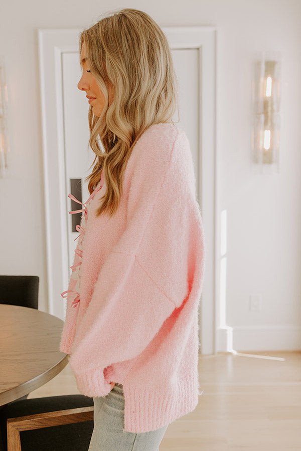 Christmas Tree Cutie Knit Sweater in Pink Image - 3