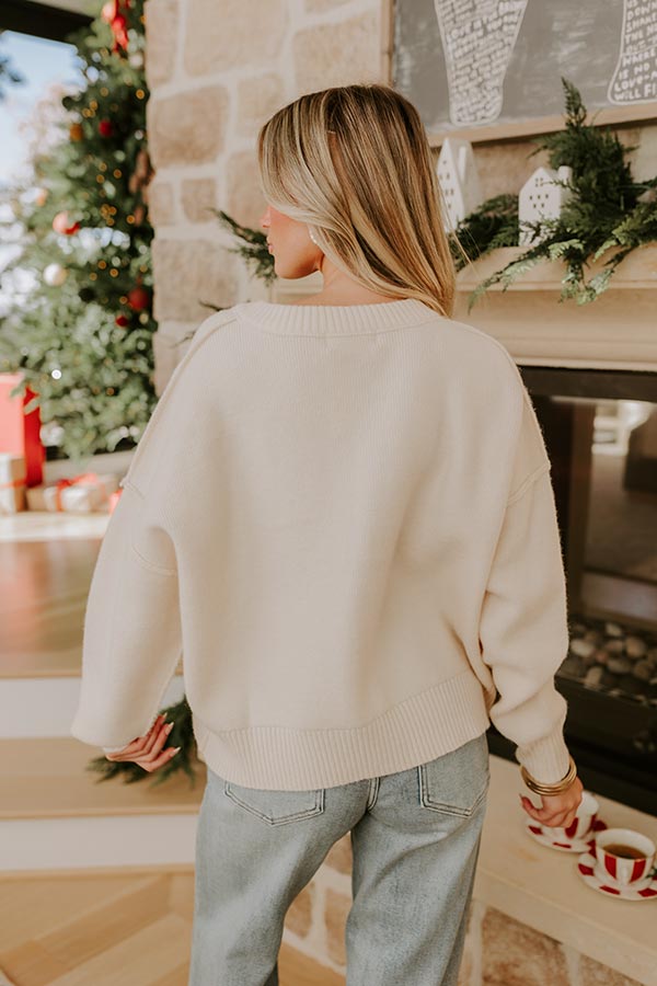 Nutcracker Nights Cross Stitch Knit Sweater Image - 5