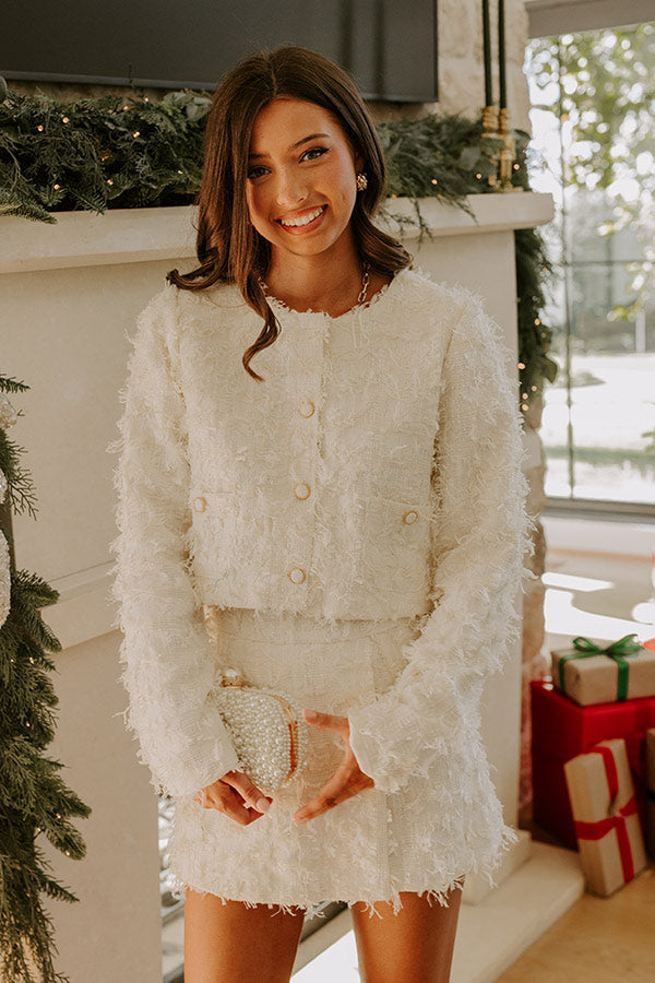 Uptown Views Tweed Jacket in Cream Image - 4