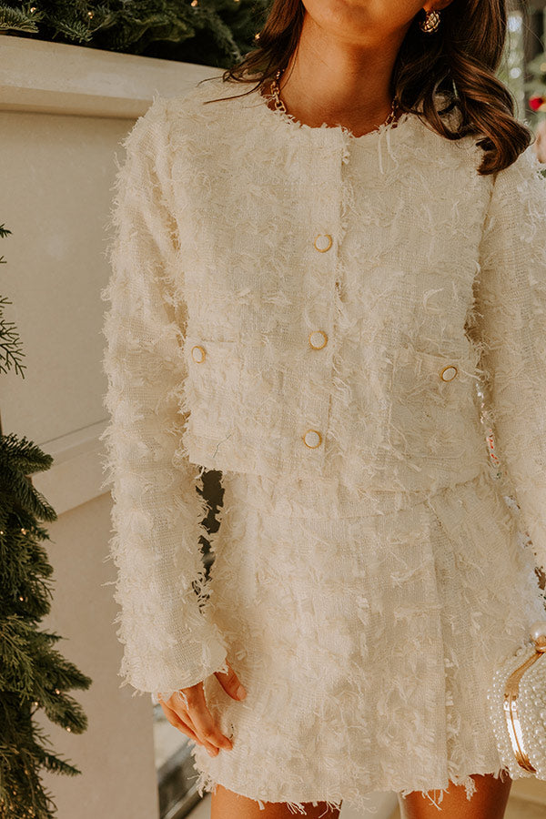 Uptown Views Tweed Jacket in Cream Image - 2