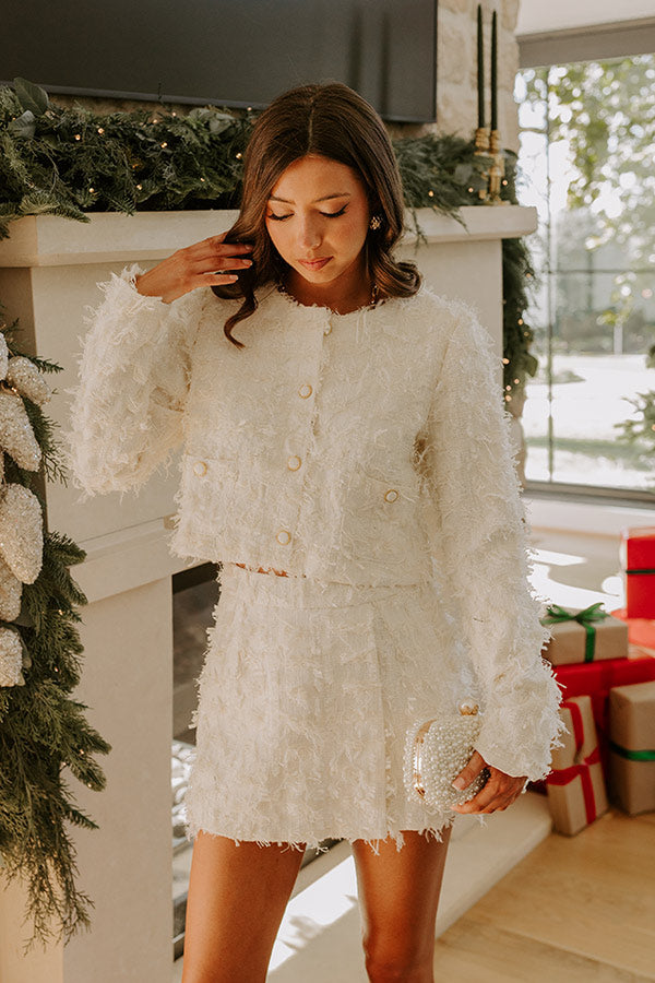 Uptown Views Tweed Jacket in Cream Image - 1