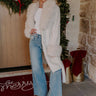 London Afternoon Plush Faux Fur Coat in Ivory Image - 1