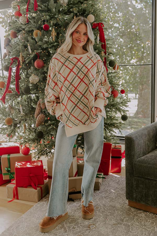 Cocoa And Cozy Oversized Waffle Knit Top Image - 2