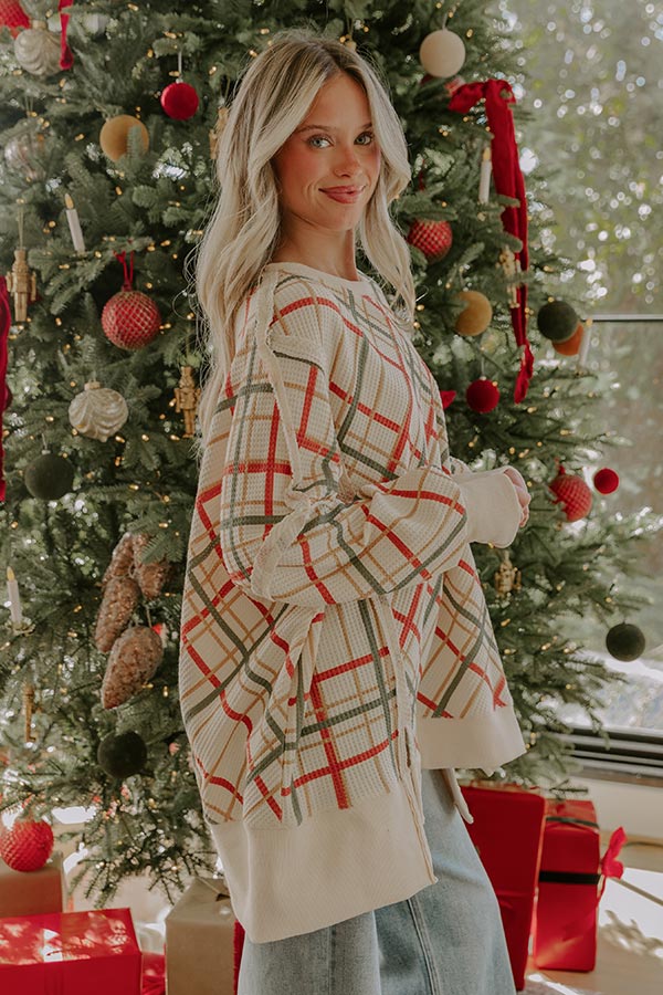 Cocoa And Cozy Oversized Waffle Knit Top Image - 5