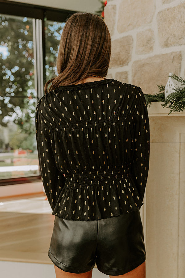 Candlelit Moment Peplum Top Image - 4