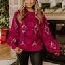 Fall In The City Floral Knit Sweater Image - 1