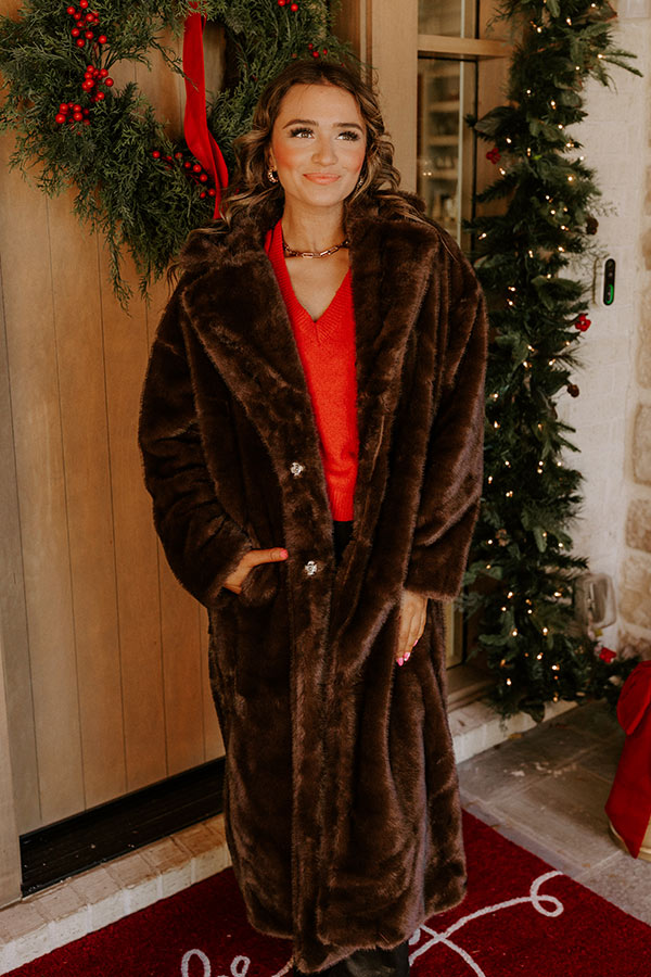 Uptown Allure Plush Faux Fur Coat Image - 4
