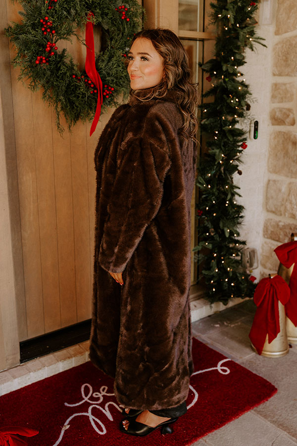 Uptown Allure Plush Faux Fur Coat Image - 5