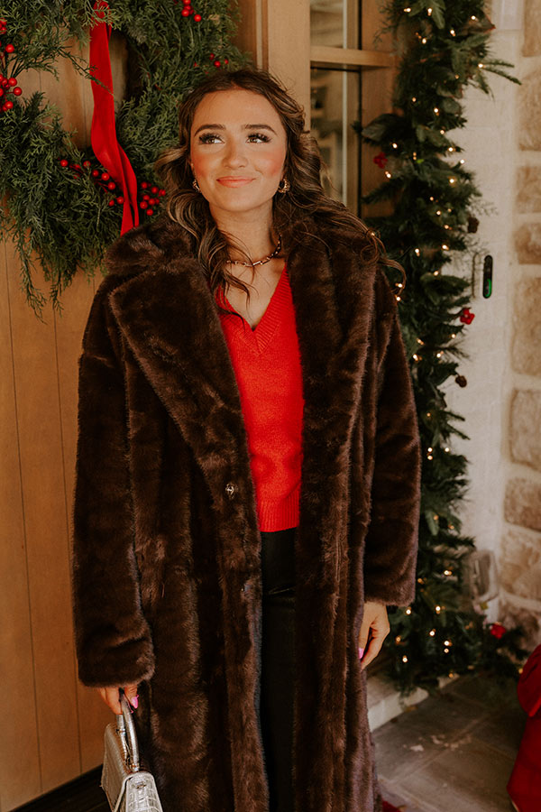 Uptown Allure Plush Faux Fur Coat Image - 3