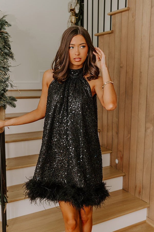 Midnight Toast Sequin Mini Dress Image - 2