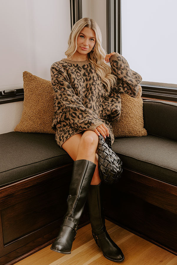 Metro Muse Oversized Knit Leopard Sweater Image - 1