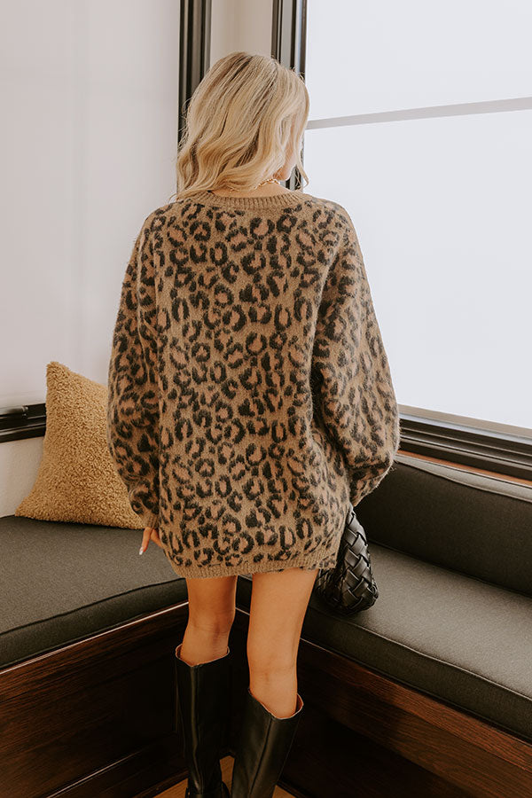 Metro Muse Oversized Knit Leopard Sweater Image - 5