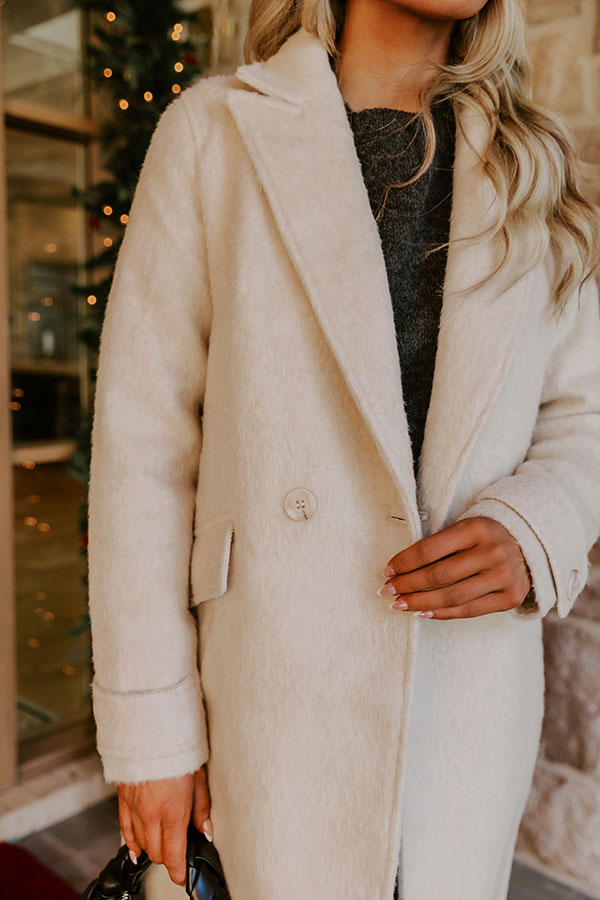 French Bistro Faux Wool Coat Image - 4