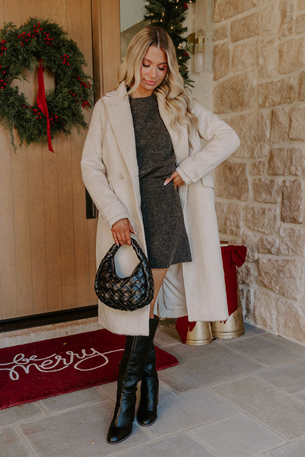 French Bistro Faux Wool Coat Image - 3