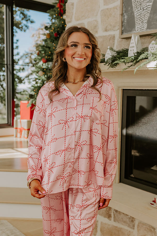 Wrapped in Bows Satin Pajama Top Image - 2