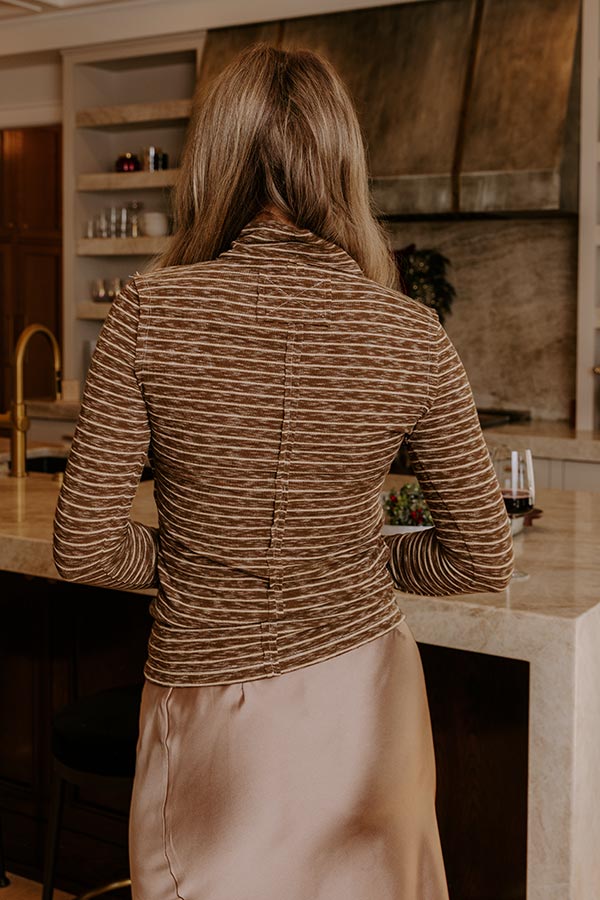 Modern Avenue Knit Stripe Top in Mocha Image - 5