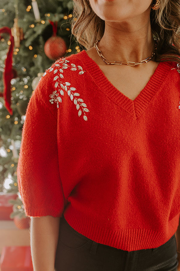 Sweet Sparkle Jewel Embellished Knit Top Image - 3