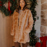 Uptown Charm Faux Fur Coat in Camel Image - 1