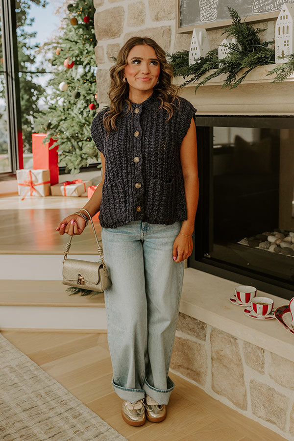 Cozy Couture Chunky Knit Sweater Vest Image - 3