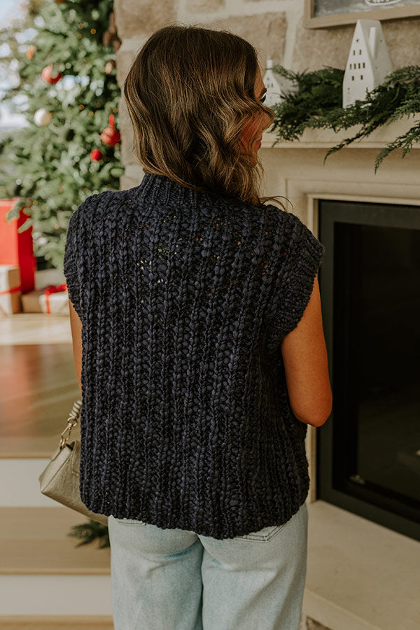 Cozy Couture Chunky Knit Sweater Vest Image - 5