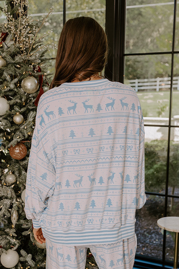 Holiday Cozy Velour Pajama Top Image - 4