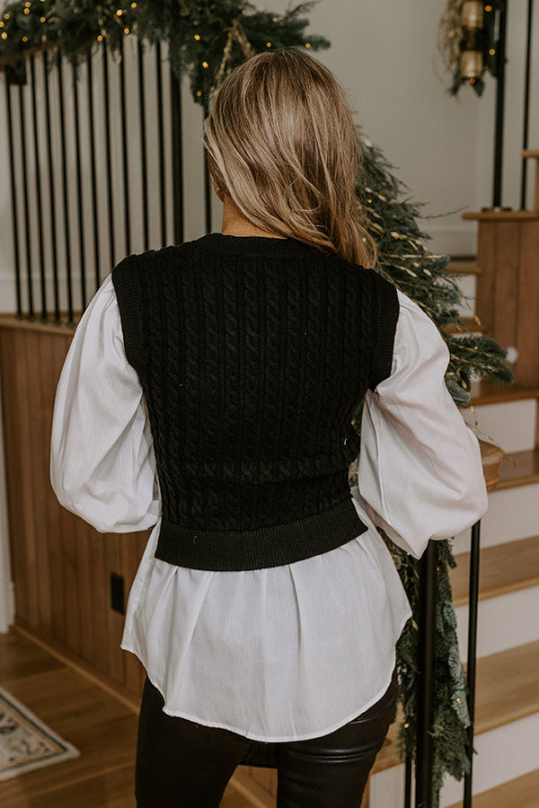 Midtown Muse Cable Knit Top Image - 4