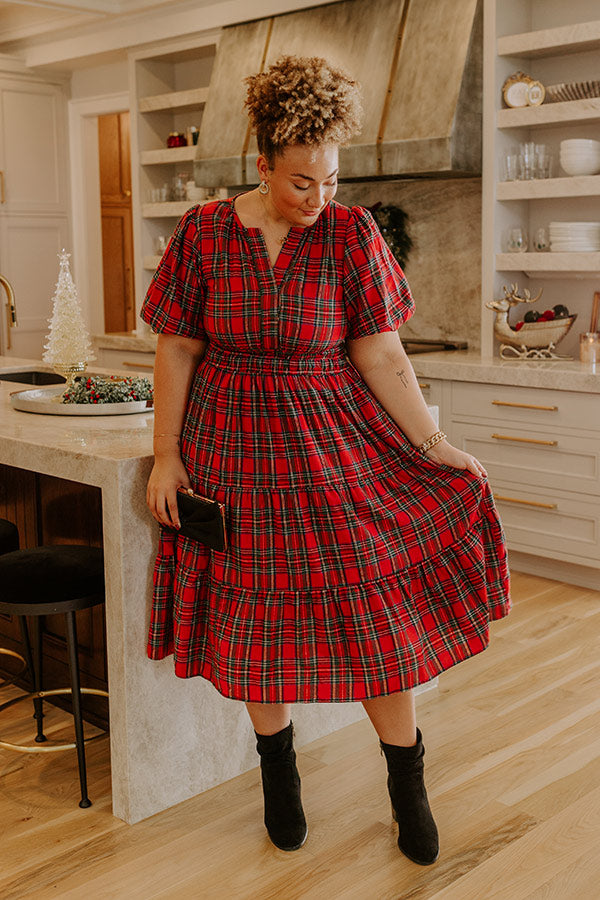 So Plaid To Meet Midi Dress Curves Image - 2