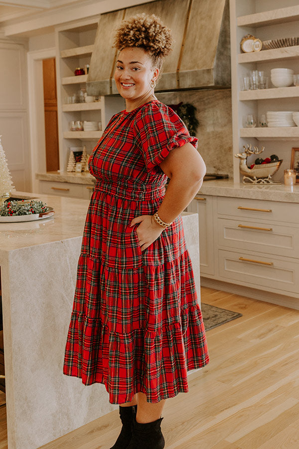 So Plaid To Meet Midi Dress Curves Image - 5