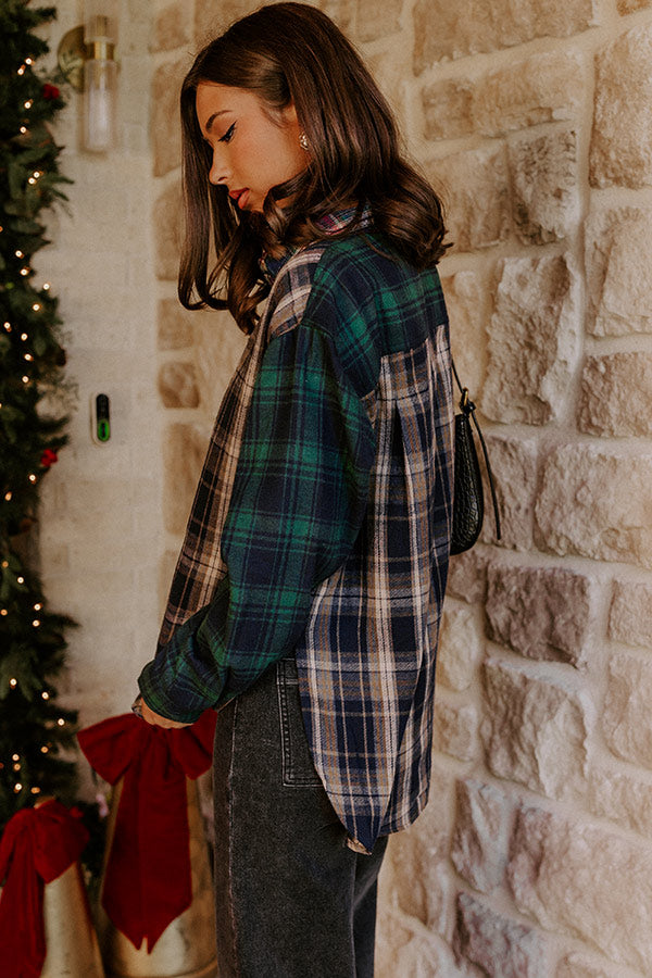 Plaid Perfection Color Block Button Up Top Image - 5