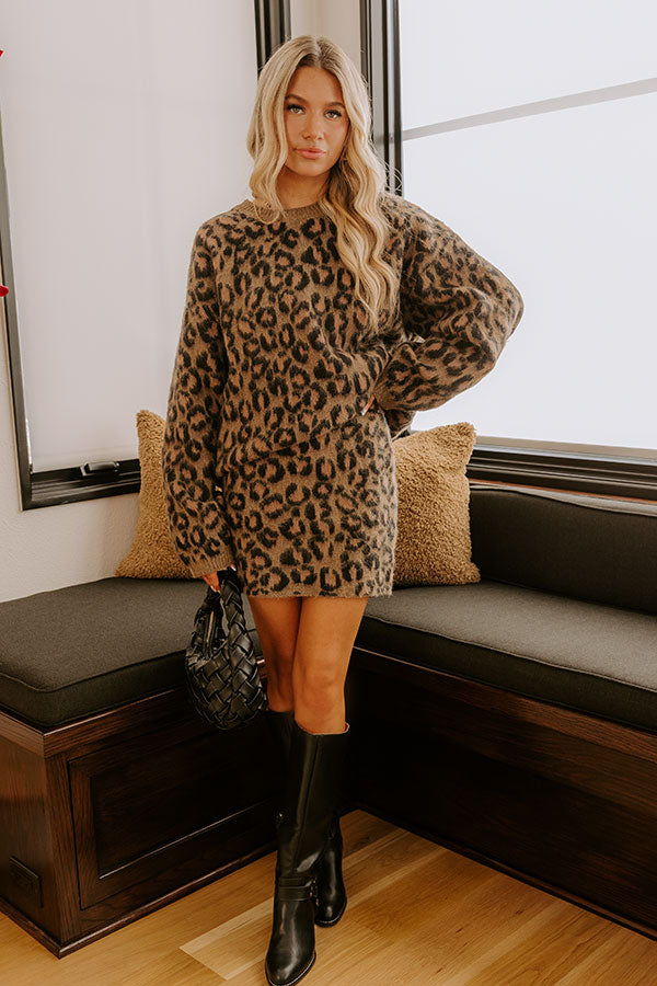 Metro Muse High Waist Knit Leopard Mini Skirt Image - 2